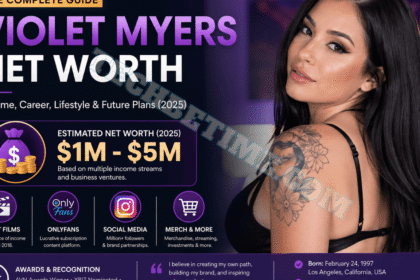 Violet Myers net worth 2025 infographic showing income sources, career, and estimated wealth