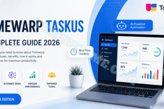 Timewarp TaskUs complete guide 2026 dashboard showing workflow automation, real-time tracking, and productivity analytics
