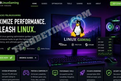 Tech Hacks PBLinuxGaming Linux gaming optimization setup with Vulkan, Proton, Steam Play, RGB gaming PC, and performance monitoring dashboard