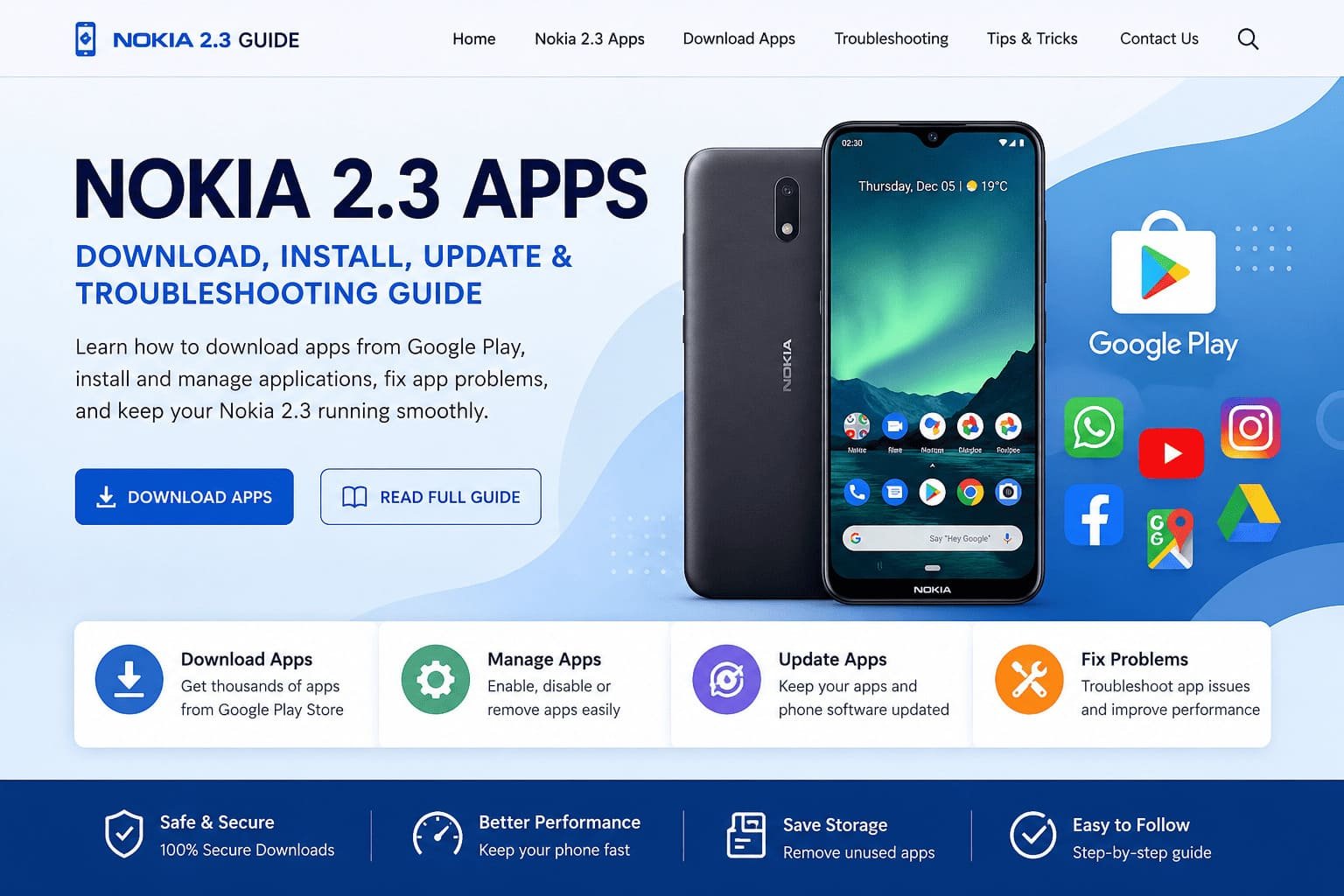 Nokia 2.3 apps